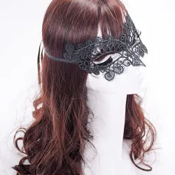 Sexy Venetian eye mask - black lace - for masquerade / HalloweenMasks
