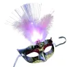 Masque pour les yeux vénitien sexy - avec plumes / LED lumineuses - mascarade / Halloween