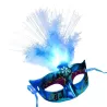 Máscara de olhos veneziana sexy - com penas / LED luminoso - mascarada / Halloween