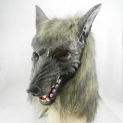 MáscaraDisfraz espeluznante - máscara de lobo - cara completa - halloween - fiesta / festivales