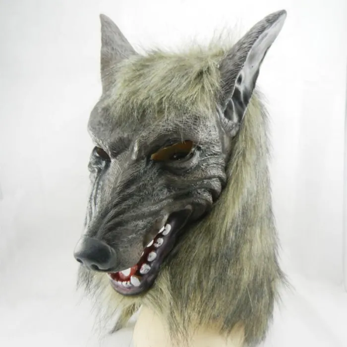 Läskig kostym - vargmask - hel ansikte - halloween - fest / festivaler