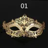 Masque pour les yeux vénitien de luxe - métal doré - découpé au laser - fête / carnavals