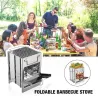 Składany piec do grilla - opalany drewnem - stal nierdzewnaGrill - BBQ