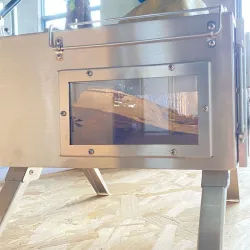 Wood fire heating stove - double sided - camping / outdoor / tent heating - stainless steelBBQ