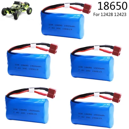 Lipo-Akku 18650 - für Wltoys 12428 12401 RC-Spielzeug - 7,4 V - 1500 mAh