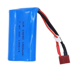 Lipo batteri 18650 - til Wltoys 12428 12401 RC legetøj - 7,4V - 1500mah