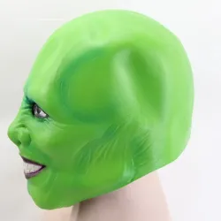 Grön helmask i latex - unisex - Halloween / karnevaler