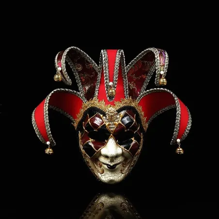Venetiansk anonym joker / klovn - helmaske - maskerade / Halloween