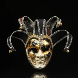 Joker anonimo veneziano / clown - maschera a pieno facciale - mascherata / Halloween