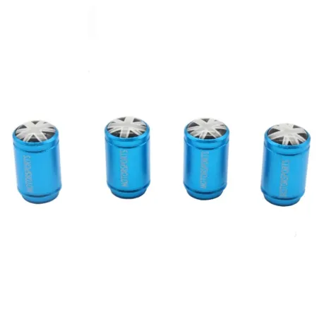 Bilventilhetter - aluminium - britisk flagg - 4 stk