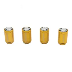 Bilventilhetter - aluminium - britisk flagg - 4 stk