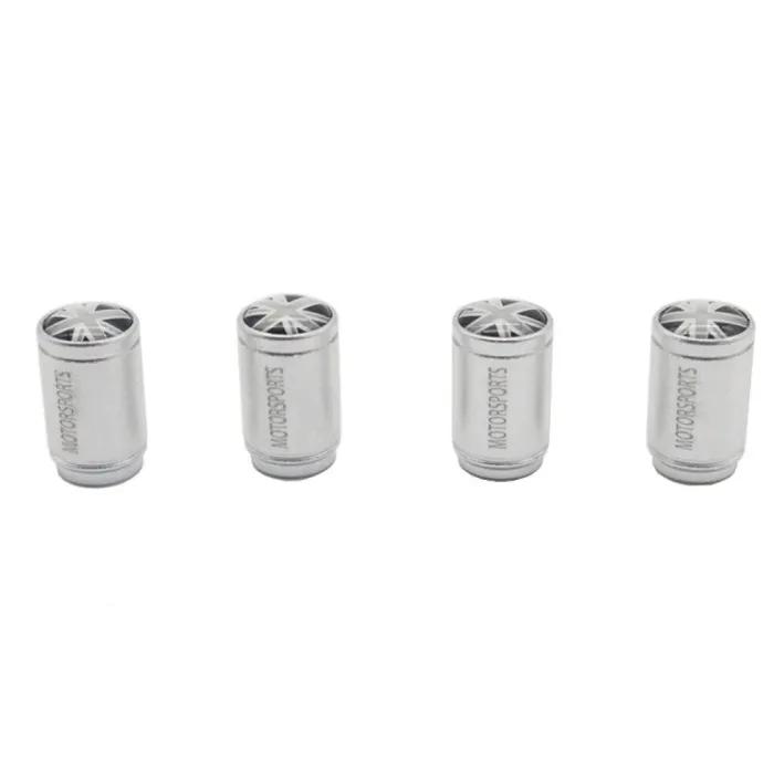 Bilventilhetter - aluminium - britisk flagg - 4 stk