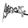 Black Venetian one eye mask - metal lace - crystals - masquerade / carnivalsMasks