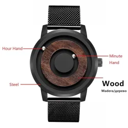 Quartz watch with magnetic balls - waterproofWatches