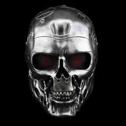 Skrämmande terminator - dödskallehjälm - helmask - Halloween - karnevaler