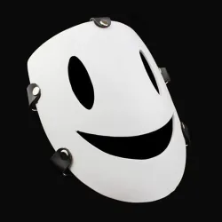 Sky Violations Sniper - smiley - hvit helmaske - Halloween - karneval