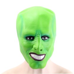 Grön helmask i latex - unisex - Halloween / karnevaler