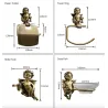 Bronze hooks with angels - shelf - towel rack - wall mounted bathroom accessoriesBathroom & Toilet