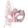 Venezianische Augenmaske aus Metall - ausgehöhlter Schmetterling - Kristalle - Laserschnitt - Maskeraden / Karneval