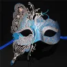 Masque pour les yeux vénitien en métal - papillon évidé - cristaux - découpé au laser - mascarades / carnavals