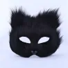 Sexy venezianische Maske - mit Hasenfellgesicht - Halloween / Maskerade
