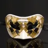 Venezianische Augenmaske - farbiges Gitter / Musiknoten - Maskeraden / Karneval