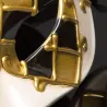 Venezianische Augenmaske - farbiges Gitter / Musiknoten - Maskeraden / Karneval