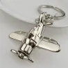 Combat airplane - silver - keychainKeyrings