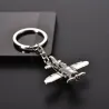 Stridsflygplan - silver - nyckelring