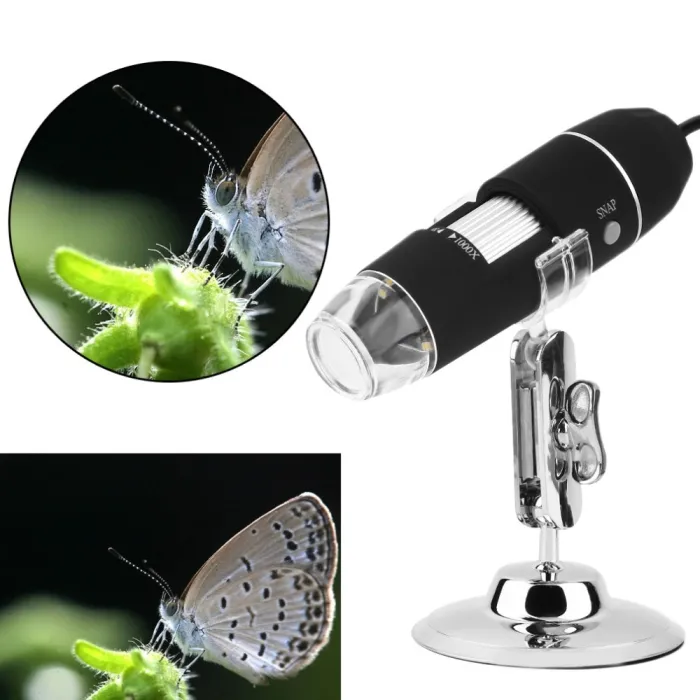 Óptica1600X 2.0MP - 8 LED - USB - microscopio digital - endoscopio