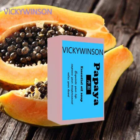 Naturlig organisk urtesåpe - bleking / lightening - grønn papaya - 50g