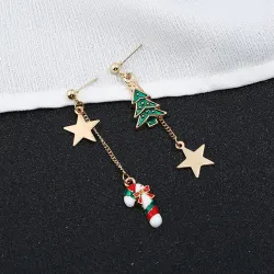 AretesÁrbol de navidad - estrellas - pendientes