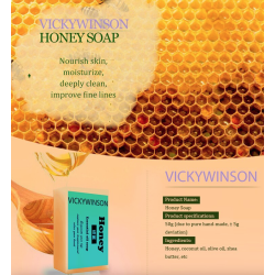 Savon artisanal naturel - hydratant - blanchissant - nettoyant - miel - propolis - lait - 50g