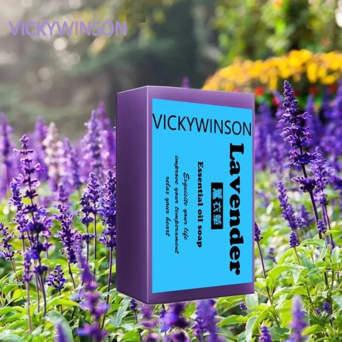 Naturlig håndlaget såpe - fuktighetsgivende - bleking - aknebehandling - lavendel - 50g
