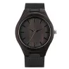 Relógio de sândalo preto - pulseira de couro - presente para o pai - The Best Dad