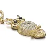 Chouette en cristal - or - porte-clés