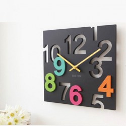 Relógio de parede quadrado - design moderno e inovador - oco