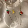 Pinzas de cabelloDiadema de aro de metal - con frutas / perlas