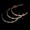 Luxurious crystal tiara - headband - flower leaf patternHair