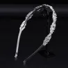 Lyxig kristall tiara - pannband - blombladsmönster