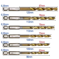 HSS 14 hex drill bits - titanium coated - drills - 13 piecesBits & drills