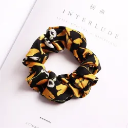 Scrunchies in chiffon - fascia elastica per capelli floreale