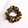Scrunchies de chiffon - faixa elástica floral para cabelo