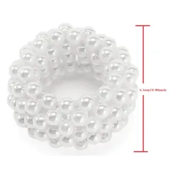 Scrunchie z perłowymi koralikami - elastyczna gumka do włosówWłosy