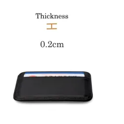 Super slim - mini carteira - bolsa - porta-cartões - couro genuíno