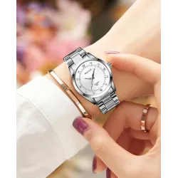 MULILAI - orologio al quarzo alla moda - con diamanti - impermeabile - acciaio inossidabile