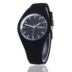 Modny silikonowy zegarek - ultra cienki - unisexZegarki