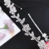 Diadema lussuoso - fascia in cristallo - fiori / foglie