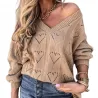 Hoodies & JerséisSuéter suelto clásico - crochet - corazones huecos