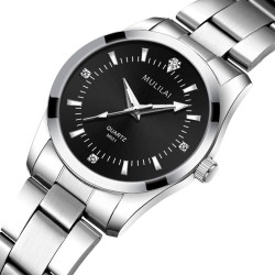 RelojesMULILAI - reloj de cuarzo de moda - con diamantes - resistente al agua - acero inoxidable